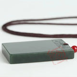Handcarved Hetian Jade Peace Pendant Retro Jewelry