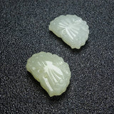 Handcarved Hetian Jade Butterfly Jewelry Set