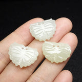 Handcarved Hetian Jade Butterfly Jewelry Set
