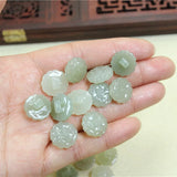Hetian Jade Flower Pendant Buttons for Women