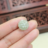 Hetian Jade Flower Pendant Buttons for Women