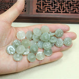 Hetian Jade Flower Pendant Buttons for Women