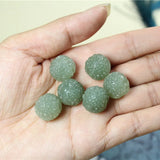 Real Hetian Jade Carved Flower Ball Bracelet Necklace DIY