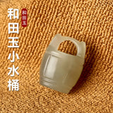 Handcarved Hetian Jade Small Bucket Beads DIY Bracelets Necklace Accessories