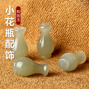 Hetian Jade Vase DIY Pendant Earring Accessories for Women