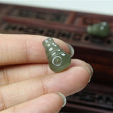Hetian Jade Three Ports DIY Pendant Earring Set for Women