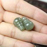 Hetian Jade Three Ports DIY Pendant Earring Set for Women