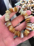 Hetian Raw Irregular Jade Bracelet Beads Bangle Jadeite Jade Jewelry Men