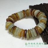 Hetian Raw Irregular Jade Bracelet Beads Bangle Jadeite Jade Jewelry Men