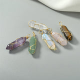 Hexagonal Column Crystal Wire Necklace Pendant DIY Jewelry Material