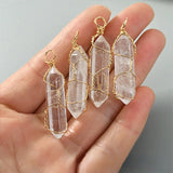 Hexagonal Column Crystal Wire Necklace Pendant DIY Jewelry Material