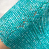 Natural Ice Amazonite 3-3.5mm Cube Faceted Beads Jewelry Making