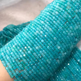 Natural Ice Amazonite 3-3.5mm Cube Faceted Beads Jewelry Making