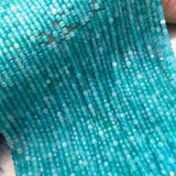 Natural Ice Amazonite 3-3.5mm Cube Faceted Beads Jewelry Making