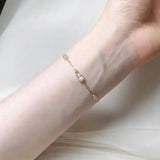 Ice Chalcedony Bracelet with Gourd Silver Pendant & Diamond Inlay