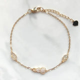 Ice Chalcedony Bracelet with Gourd Silver Pendant & Diamond Inlay