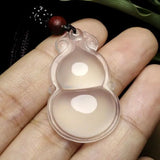 Natural Ice Agate Chalcedony Gourd Fulu Pendant for Men and Women