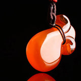 Red Agate Money Bag Pendant Necklace