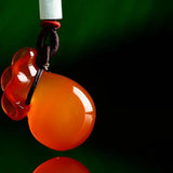 Red Agate Money Bag Pendant Necklace