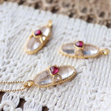 Heart-Shaped Chalcedony Pendant Necklace