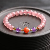 Natural Ice Strawberry Crystal Bracelet DIY Jewelry