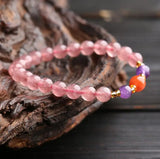 Natural Ice Strawberry Crystal Bracelet DIY Jewelry