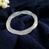 Ice Chalcedony Twist Shape Bracelet for Women