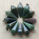Natural Agate Pyramid Pendant for Jewelry Making 12pcs/lot