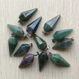 Natural Agate Pyramid Pendant for Jewelry Making 12pcs/lot