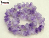 Amethyst Raw Stone Beads 15inches DIY Jewelry Making