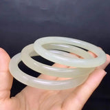 Natural Jadeite Cyan Jade Bangle Bracelet for Women