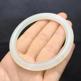 Natural Jadeite Cyan Jade Bangle Bracelet for Women