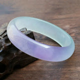 Natural Jadeite Violet Jade Bangle Bracelet for Women