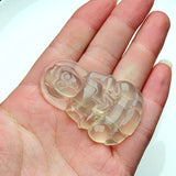 Natural Jade Australian Ice Jade Myelin Guanyin Yusa Jade Pendant