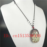 Hand-Carved Natural Jade Dragon Phoenix Pendant Necklace Charm