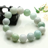 Jade Emerald 13mm Bead Bracelet Charm Bangle Luck Amulet Jewelry
