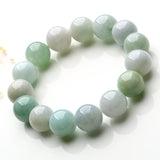 Jade Emerald 13mm Bead Bracelet Charm Bangle Luck Amulet Jewelry
