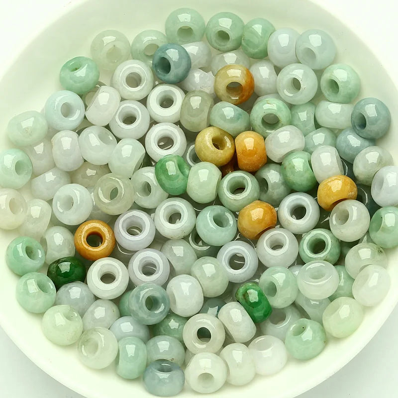 Natural Jade Beads DIY Accessories Material Bulk Jade Transfer Beads