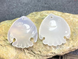 Natural Jade Agate Pith Pendant Ice Cicada Jade Pith Agate Pendant