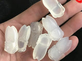 Natural Jade Agate Pith Pendant Ice Cicada Jade Pith Agate Pendant