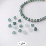 Natural Jade Beads Bucket Abacus Loose DIY Bracelet Material