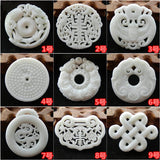Natural Jade Double-Sided Hollow Pendant for Men and Women