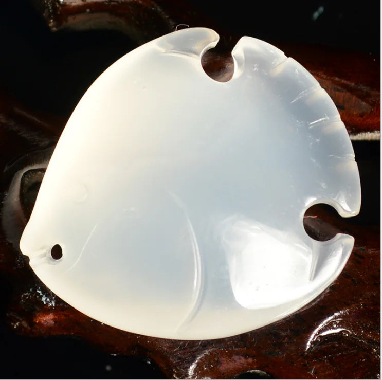 Natural Jade Fish Pendant for Women