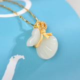 Hetian jade pendant Sterling Silver Necklace
