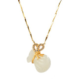 Hetian jade pendant Sterling Silver Necklace