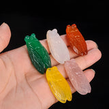 Natural Jade Pendant Cicada Necklace Hand-Carved Green Gemstone