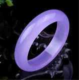 Natural Purple Jade Bangle Bracelet for Women