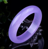 Natural Purple Jade Bangle Bracelet for Women