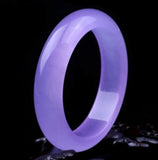 Natural Purple Jade Bangle Bracelet for Women