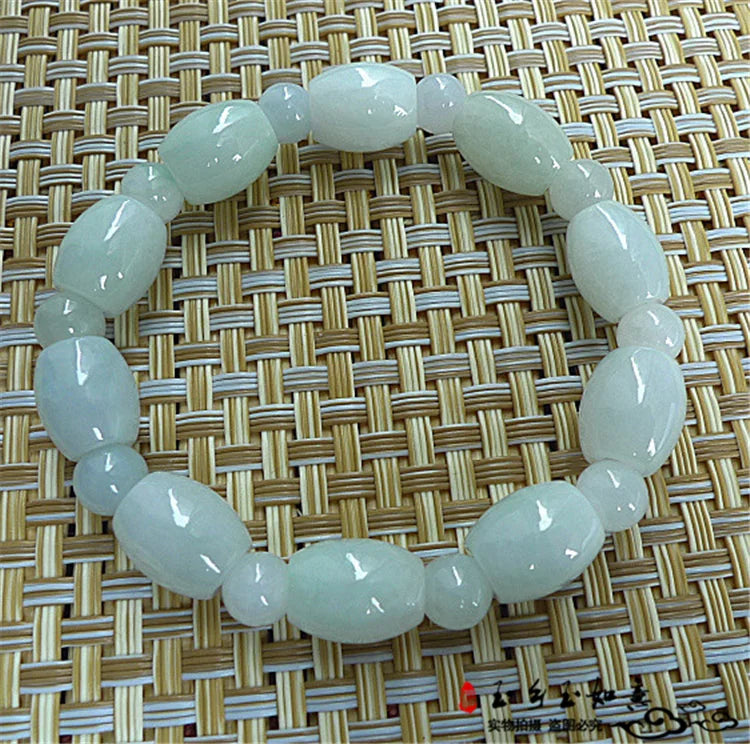 Natural Ice Jadeite Beaded Bracelet for Men and Women